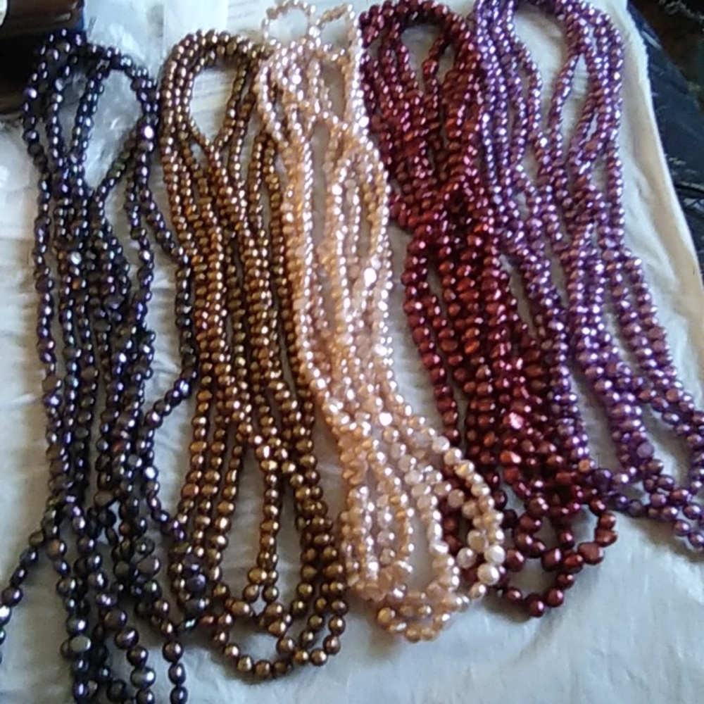 100" inches long Simulated Pearl Necklaces (NOT A BUNDLE)